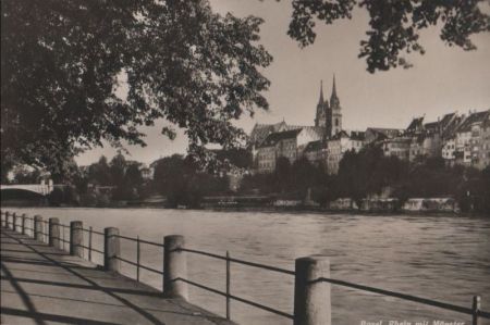 Schweiz - Basel - Rhein mit Münster - 1934 Schweiz - Basel - Rhein mit Münster - 1934