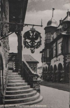Goslar - Rathaustreppe und Kaiserworth - 1959 Goslar - Rathaustreppe und Kaiserworth - 1959