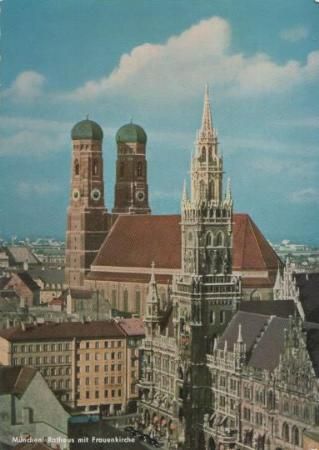 München - Rathaus mit Frauenkirche - ca. 1975 München - Rathaus mit Frauenkirche - ca. 1975