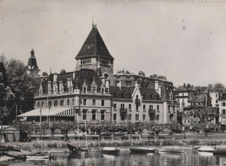 Schweiz - Lausanne-Ouchy - Hotel La Chateau - ca. 1965 Schweiz - Lausanne-Ouchy - Hotel La Chateau - ca. 1965