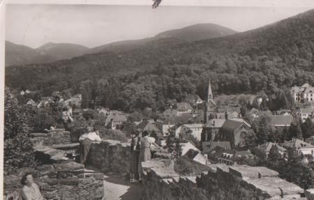 Badenweiler - Blick von Ruine - 1954 Badenweiler - Blick von Ruine - 1954