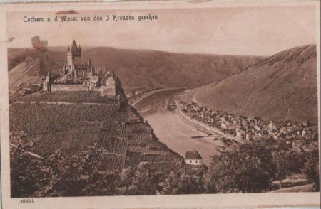 Cochem - von den 3 Kreuzen gesehen - 1920 Cochem - von den 3 Kreuzen gesehen - 1920