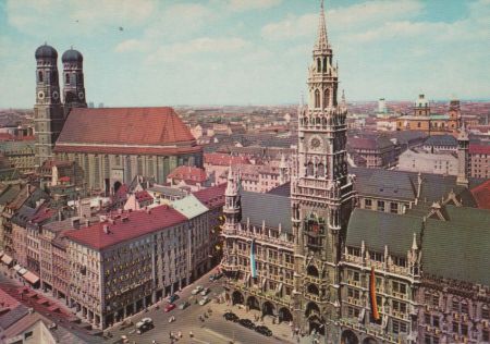 München - Frauenkirche und Rathaus - ca. 1975 München - Frauenkirche und Rathaus - ca. 1975