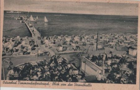 Timmendorfer Strand - Blick von der Strandhalle - 1949 Timmendorfer Strand - Blick von der Strandhalle - 1949