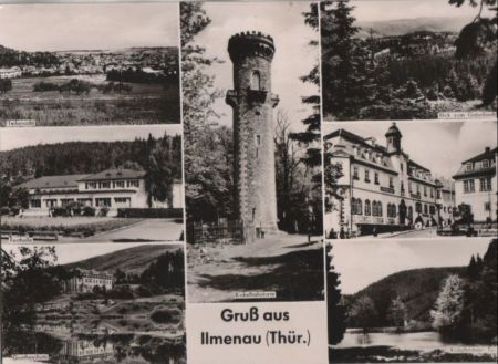 Ilmenau - u.a. Blick zum Gabelbach - 1961 Ilmenau - u.a. Blick zum Gabelbach - 1961