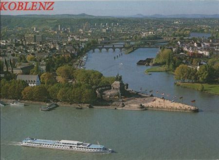 Koblenz - Deutsches Eck mit Moselmündung - 1994 Koblenz - Deutsches Eck mit Moselmündung - 1994