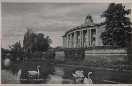 Bad Kissingen - Saalepartie mit Regentenbau - 1933 Bad Kissingen - Saalepartie mit Regentenbau - 1933
