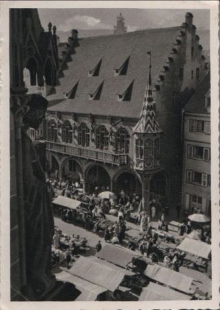 Freiburg - Kaufhalle vom Münster gesehen - 1960 Freiburg - Kaufhalle vom Münster gesehen - 1960