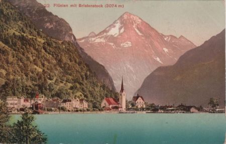 Schweiz - Flüelen - mit Bristenstock - 1909 Schweiz - Flüelen - mit Bristenstock - 1909