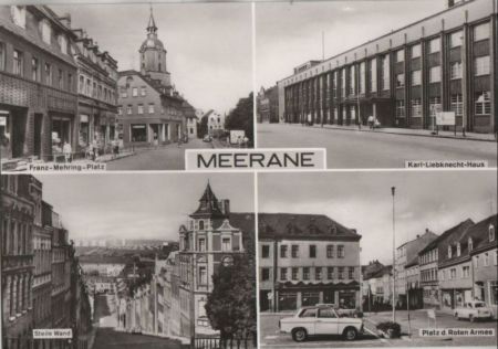 Meerane - u.a. Platz der Roten Armee - 1978 Meerane - u.a. Platz der Roten Armee - 1978