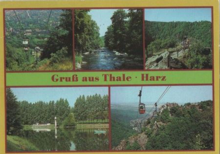 Thale - u.a. Seilschwebebahn - ca. 1985 Thale - u.a. Seilschwebebahn - ca. 1985