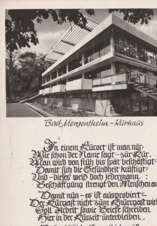 Bad Mergentheim - Kurhaus - 1970 Bad Mergentheim - Kurhaus - 1970
