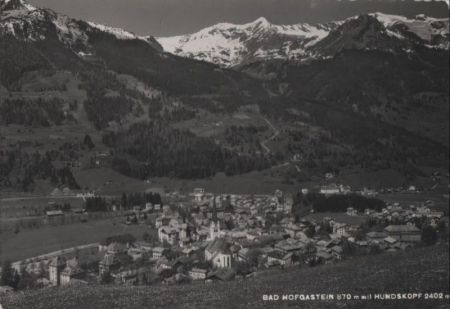 Österreich - Bad Hofgastein - mit Hundskopf - 1962 Österreich - Bad Hofgastein - mit Hundskopf - 1962