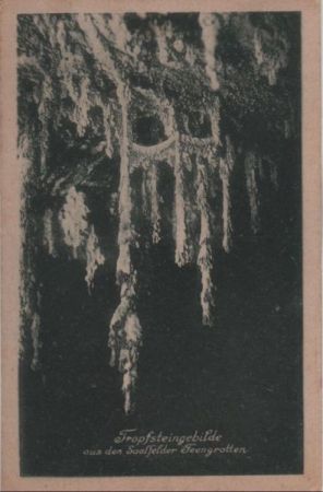 Saalfeld - Feengrotten, im vorderen Butterkeller - ca. 1935 Saalfeld - Feengrotten, im vorderen Butterkeller - ca. 1935