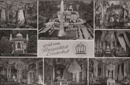 Ettal, Linderhof - u.a. Spiegelzimmer - ca. 1955 Ettal, Linderhof - u.a. Spiegelzimmer - ca. 1955