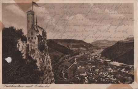 Lichtenstein - mit Echaztal - 1930 Lichtenstein - mit Echaztal - 1930