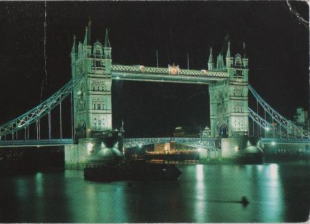Großbritannien - London - Tower bridge by night - 1992 Großbritannien - London - Tower bridge by night - 1992