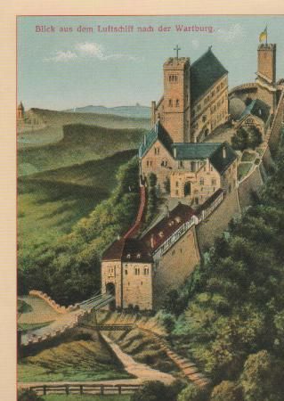 Repro - Eisenach Wartburg aus Luftschiff - ca. 1995 Repro - Eisenach Wartburg aus Luftschiff - ca. 1995