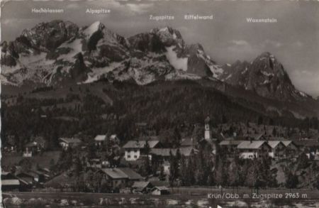 Krün - mit Zugspitze - 1962 Krün - mit Zugspitze - 1962
