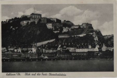 Koblenz - Blick auf Ehrenbreitstein - 1962 Koblenz - Blick auf Ehrenbreitstein - 1962