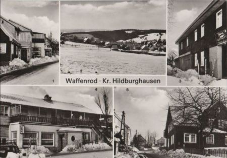 Eisfeld-Waffenrod - u.a. Gaststätte Zum alten Hasen - 1987 Eisfeld-Waffenrod - u.a. Gaststätte Zum alten Hasen - 1987