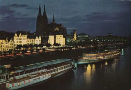Köln - Rheinufer mit Dom - 1963 Köln - Rheinufer mit Dom - 1963
