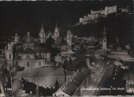 Österreich - Salzburg - bei Nacht - ca. 1960 Österreich - Salzburg - bei Nacht - ca. 1960