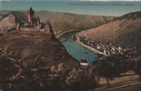 Cochem - von den 3 Kreuzen gesehen Cochem - von den 3 Kreuzen gesehen