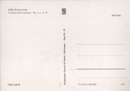 Brotterode - Fuchsbau-Mommelstein Brotterode - Fuchsbau-Mommelstein