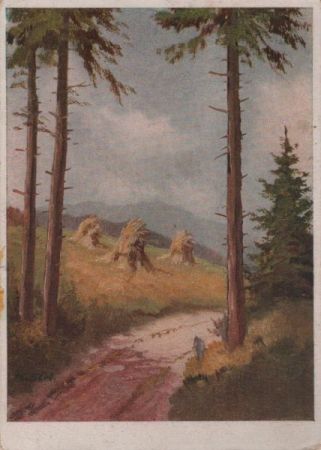Heuhaufen am Wanderweg Heuhaufen am Wanderweg