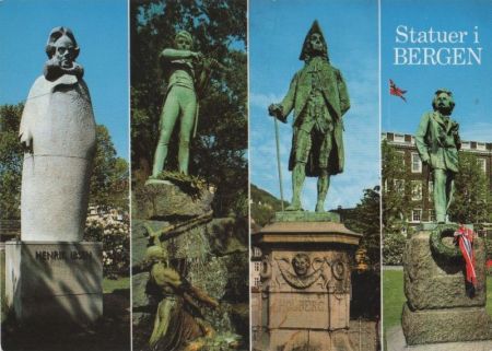 Bergen - Norwegen - Statuen Bergen - Norwegen - Statuen