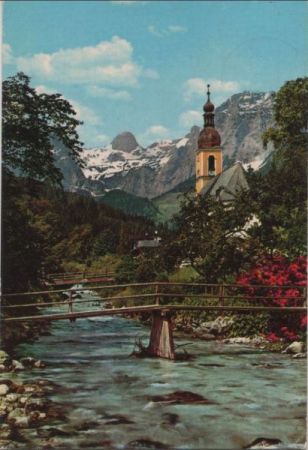 Ramsau - Kirche mit Reiteralpe Ramsau - Kirche mit Reiteralpe