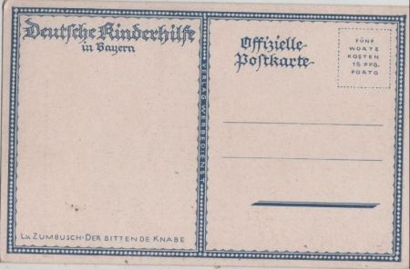Der bittende Knabe Deutsche Kinderhilf