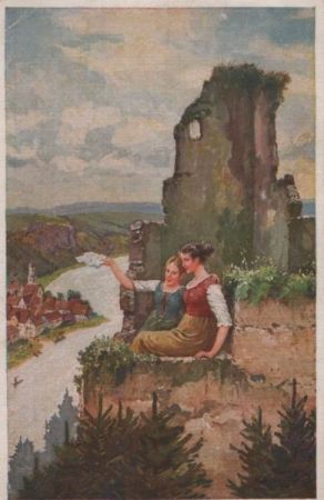 Zwei Frauen Burgruine Zwei Frauen Burgruine