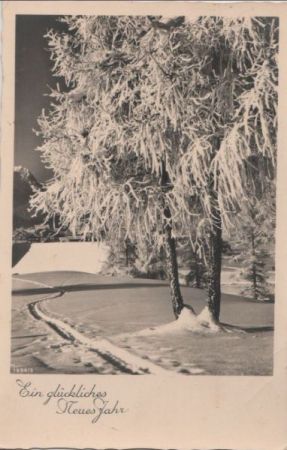 Glückliches Neues Jahr Schneelandschaft Glückliches Neues Jahr Schneelandschaft