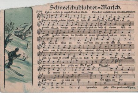 Liedkarte Schneeschuhfahrer-Marsch Liedkarte Schneeschuhfahrer-Marsch
