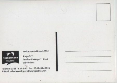 Werbekarte Neckermann Urlaub Werbekarte Neckermann Urlaub