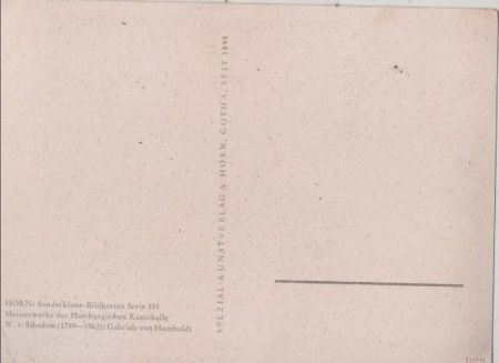 W. v. Schadow Gabriele von Humboldt W. v. Schadow Gabriele von Humboldt