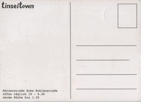 tinseltown Werbung für Kneipe tinseltown Werbung für Kneipe