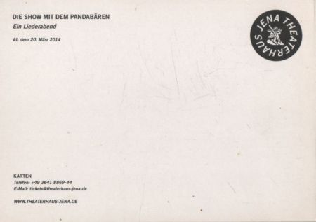 Werbekarten Show mit Pandabären