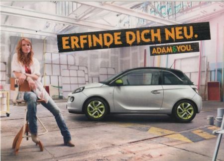 Werbekarte Opel Adam Werbekarte Opel Adam
