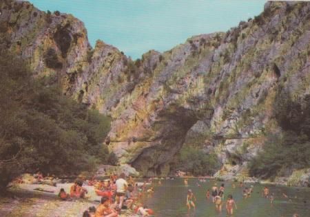 Frankreich - Pont de Arc Plage - ca. 1975 Frankreich - Pont de Arc Plage - ca. 1975