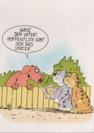 Ganz der Vater Schwein und Katzen Ganz der Vater Schwein und Katzen