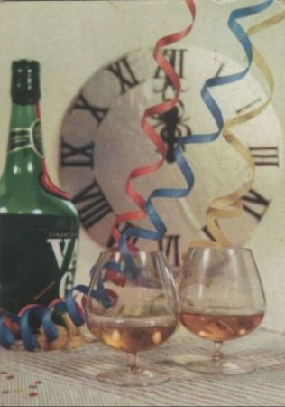 Zum Neuen Jahr Cognac und Uhr Zum Neuen Jahr Cognac und Uhr
