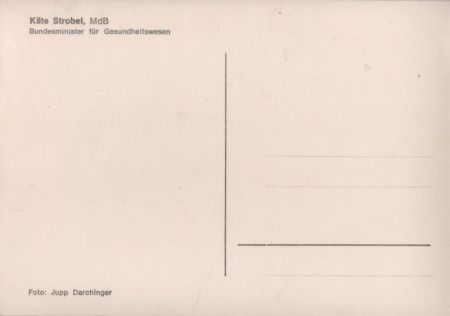 Käte Strobel mit Unterschrift Käte Strobel mit Unterschrift
