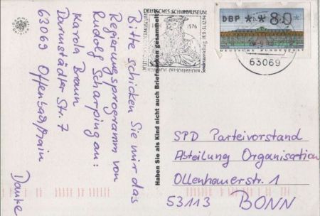 Willi Brandt auf Briefmarke Willi Brandt auf Briefmarke