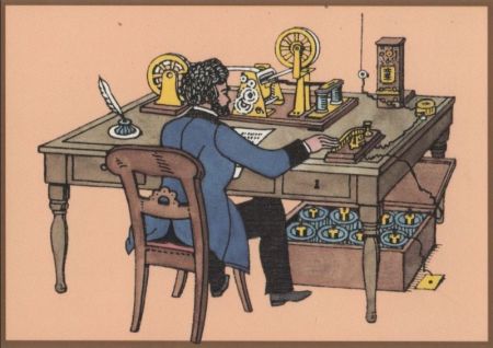 Telegraphenbüro Zeichnung Telegraphenbüro Zeichnung