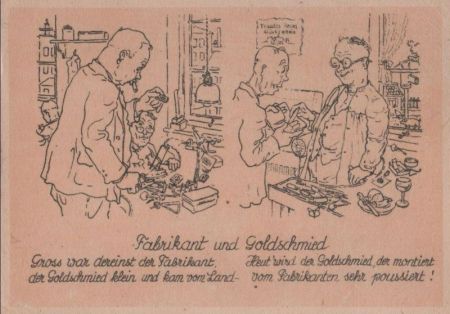 Fabrikant und Goldschmied Zeichnung Fabrikant und Goldschmied Zeichnung