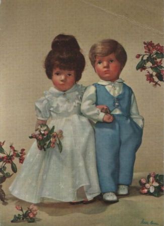 Zwei Puppen feine Kleidung Zwei Puppen feine Kleidung