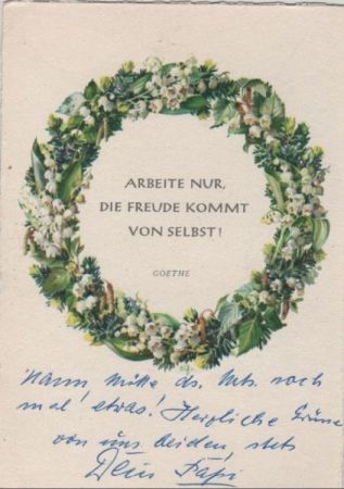 Freude kommt von selbst Goethe Freude kommt von selbst Goethe
